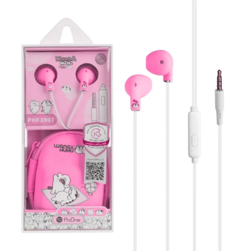 8ae37c5cc18999a750622105865b02b3351c76f003a6ebb800b483a87402f2c9.webp هندزفری پرووان PHF3907 صورتی PROONE