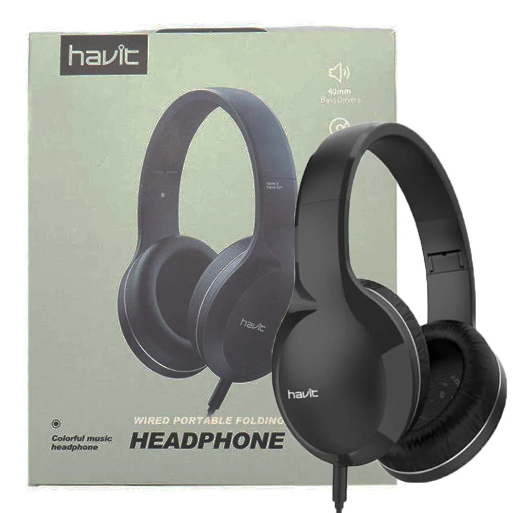 8d75a2bb5a308c4f66d760784640de067922045472f41e4db653265b0c5a383c.webp هدست سیم دار H100Dمشکی Havit