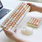 کیبورد و ماوس و نام پد بی سیم مافی مدل MOFII I MAX فانتزی خرگوشی موکا