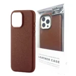 قاب اپل چرمی مدل Joyporodo IPHONE 16Pro قهوه ای