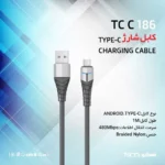 کابل تایپ سی تسکو مدل TYPE-C TCC186 1M مشکی