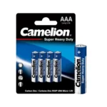 باطری ساده نیم قلم 4 کارتی کملیون مدل CAMELION AAA 1.5V