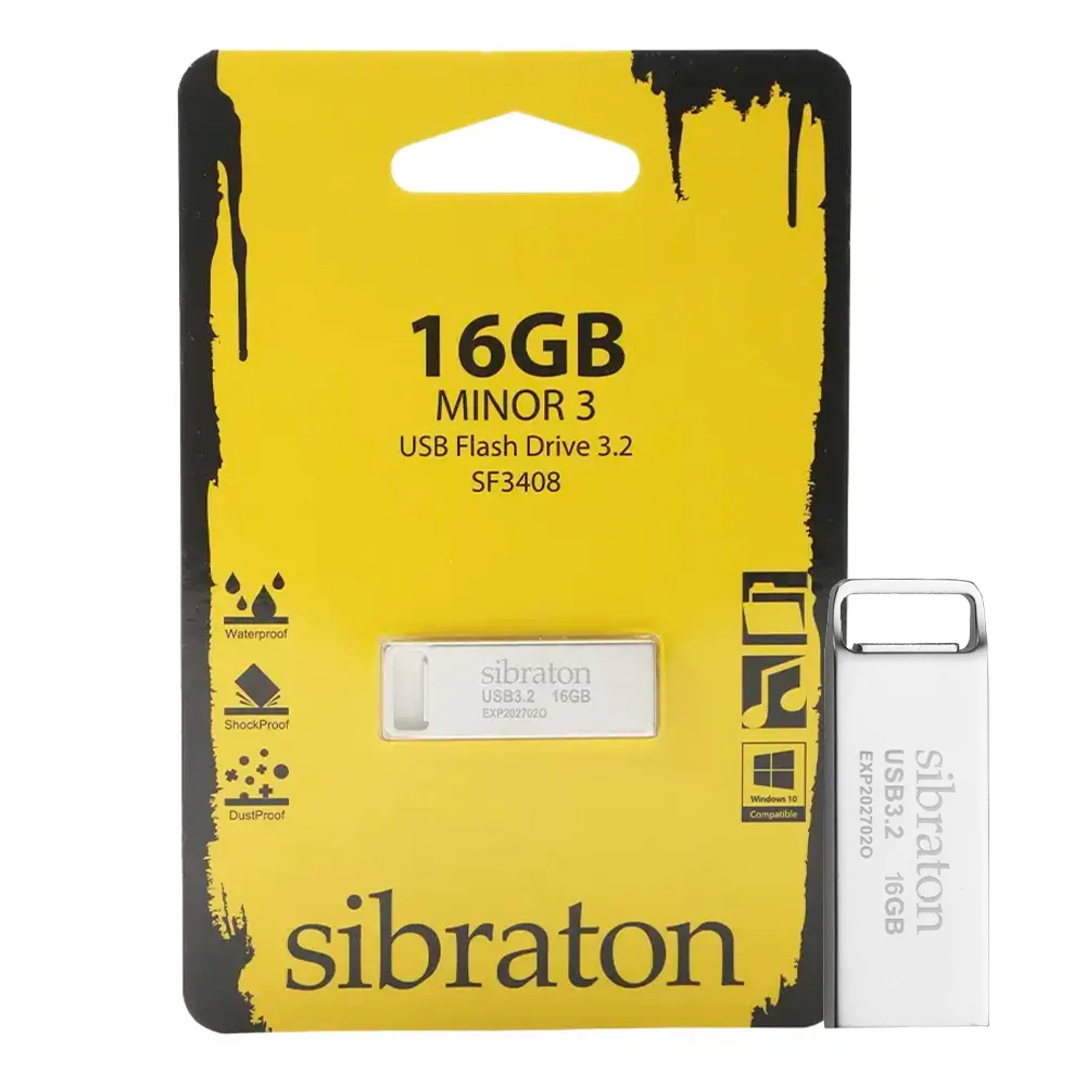 9546ce6b3ca03fc81531e5bf3311aae56e5ae6a8fcc2f59d6201b278bb64e2cd.webp فلش سیبراتون مدل SIBRATON USB 3.2 Silver 3408 SF 16G