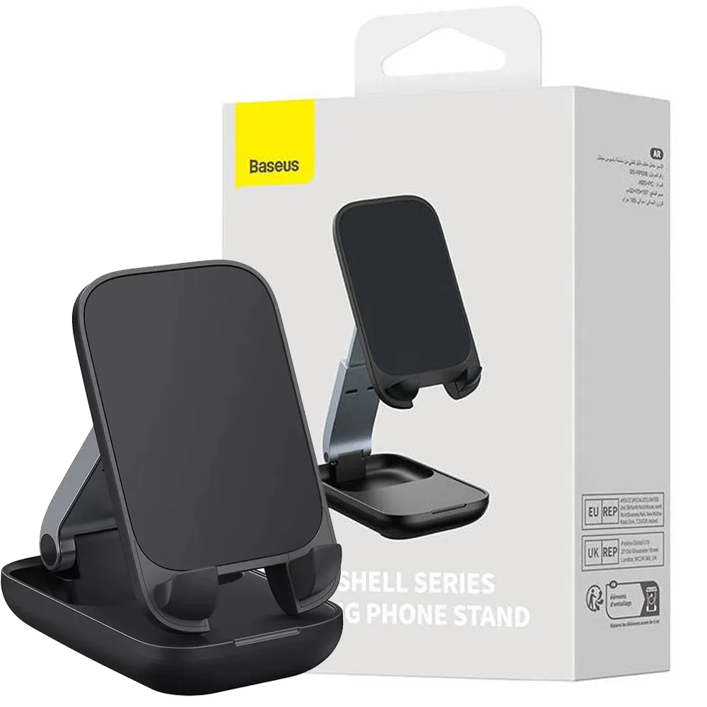 962e1f297cbd1abec567a6a8d1bd4e2e0a9dbc934b95c3b7bb55dfbc828f30b8.webp هولدررومیزی بیسوس مدل BASEUS مشکی SEASHELL گارانتی سورین