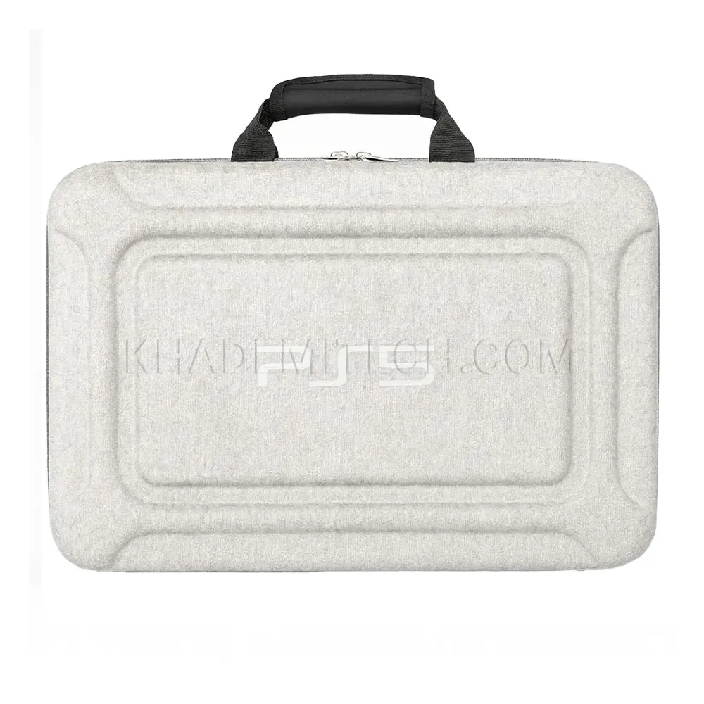 98092f790ee9cccbde9417761b733af4136a7abc0b7eae032536eb2727e3b4eb.webp کیف نحل طرح چمدونی PS5 SLIM طوسی روشن