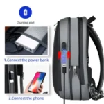 کیف کوله لپ تاپ FNUNO طوسی