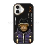 قاب اپل مدل Nimmy Cool Cute Gorilla IPHONE16 مشکی