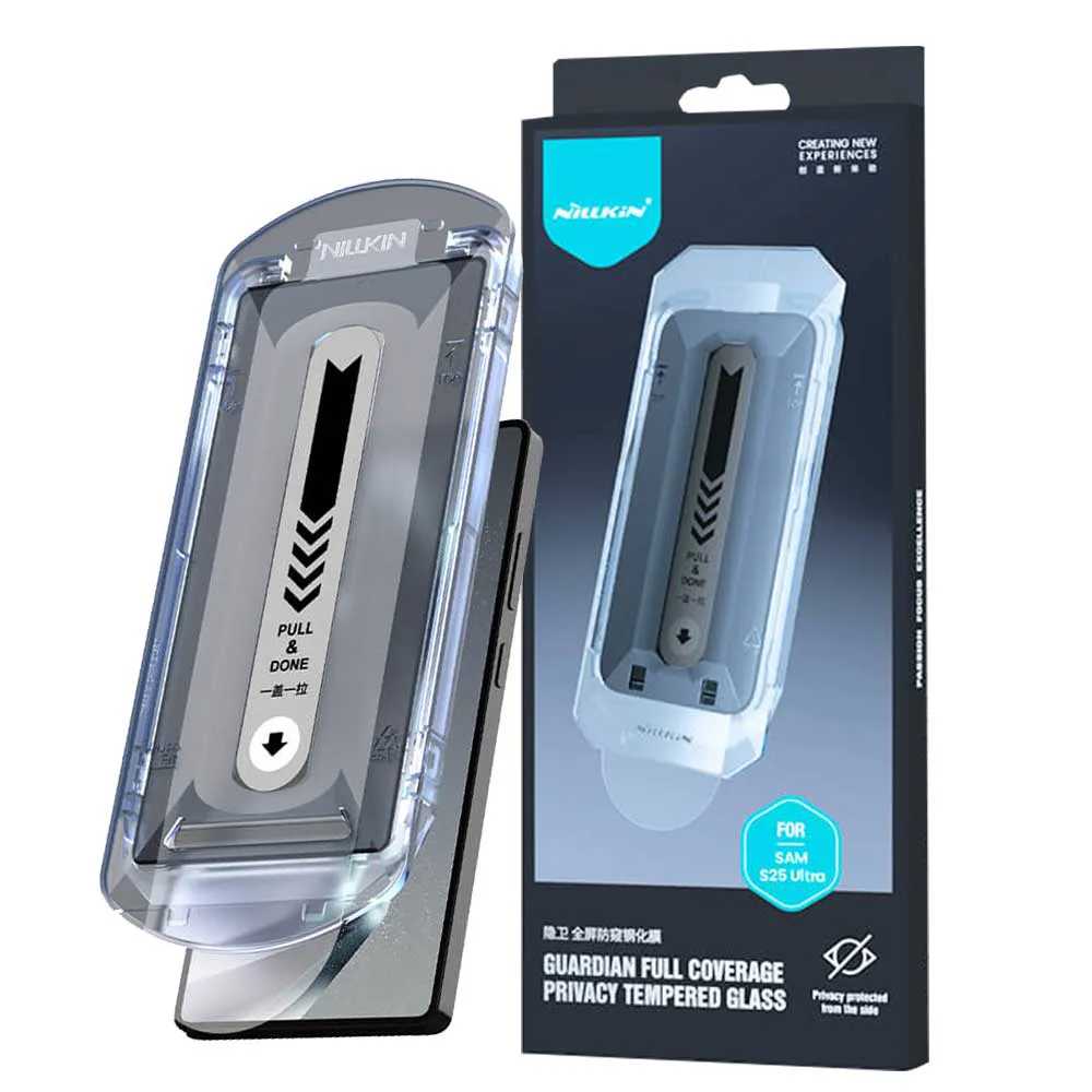 9958f4a33b7e71a259e0e73b8b71e3a0d3e15943ba1610675ace81ffa238ccdf.webp گلس نیلکین مدل NILLKIN Privacy Samsung S25Ultra + کیت نصب
