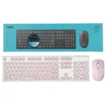 کیبورد و ماوس بی سیم رپو مدل RAPOO X260 صورتی