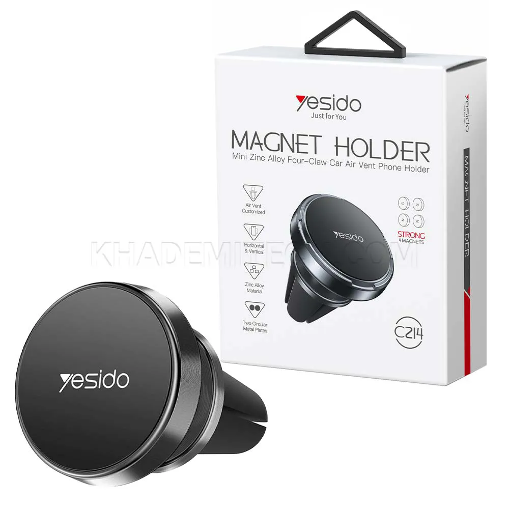 9a83fc03e9951c3e107141ea7576cca4cced4fed5e4e1e63753a9f22fcaf61ac.webp هولدر مگنتی موبایل یسیدو مدل Yesido C214