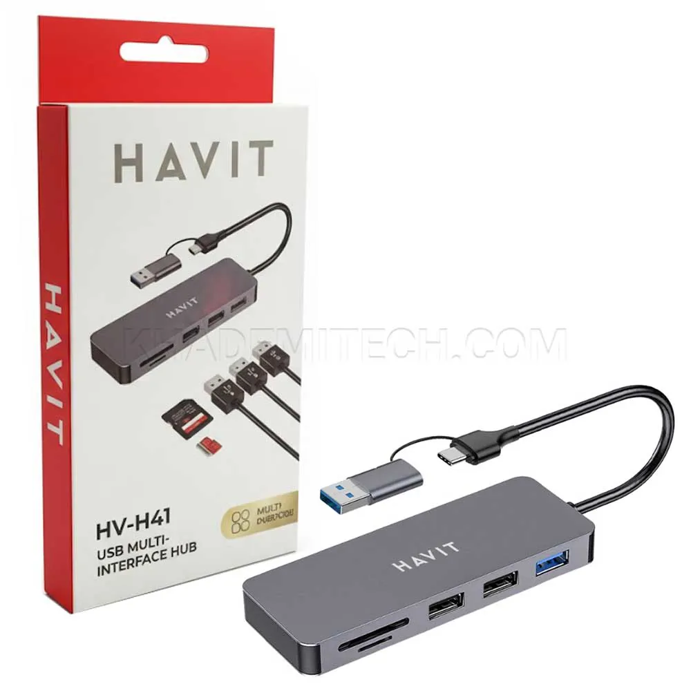 9b6c4a0d9b586d04587e8a5d2ccc719492aadb1ee563eca2df5b57e2dc0064aa.webp هاب هویت مدل 0.HAVIT HV-H41 USB 3