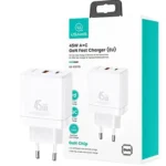 کلگی شارژر یوسمز مدل CC178 45W Usams سفید