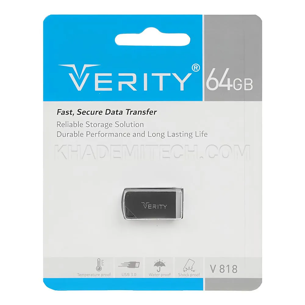 9ef45c88a02ac180c1f07641b402502a0b0746f3b942fb3fad1b56a784cf7c82.webp فلش وریتی مدل 818 VERITY USB 3.0 64G
