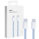 کابل تایپ سی آیفون مدل Iphone16 SX-120 PD TYPE-C آبی