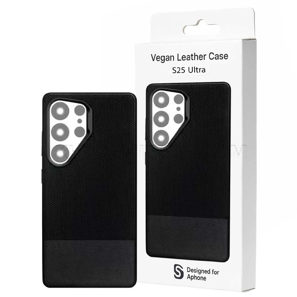 a323b12a214ce4b4e27cb45df1d448b5218d0cf5a9167766f1ab90aebb700b68.webp قاب سامسونگ مدل VEGAN Leather Samsung S25 Ultra مشکی