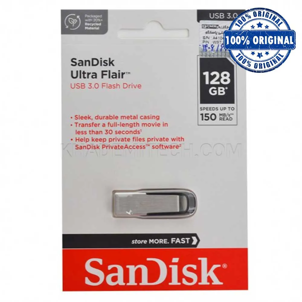 a5027a36a12ce29f99fd743fc95d48dddeae2569671c5ba14ed9ac566710ad53.webp فلش سندیسک مدل SanDisk Ultra FLAIR USB 3.0 128G