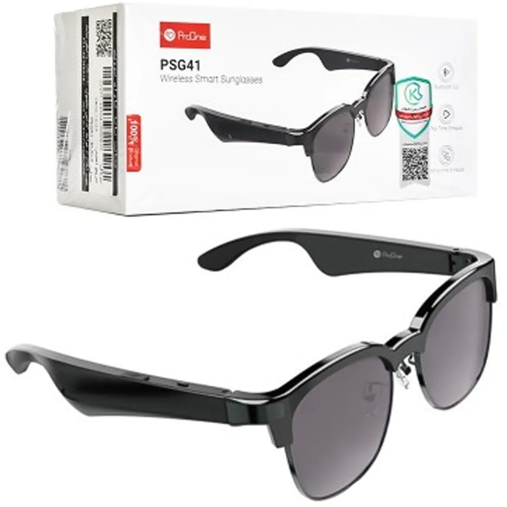 a609b6625f2934844d0030c2a440233fa102ab77c0f7f8320689367c66bf4a7b.webp عینک هوشمند اسپیکر دار پرووان مدل PSG41 PROONE مشکی