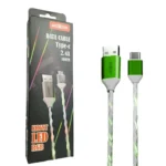 کابل تایپ سی موکسوم مدل MOXOM KH-68 LED TYPE-C سبز