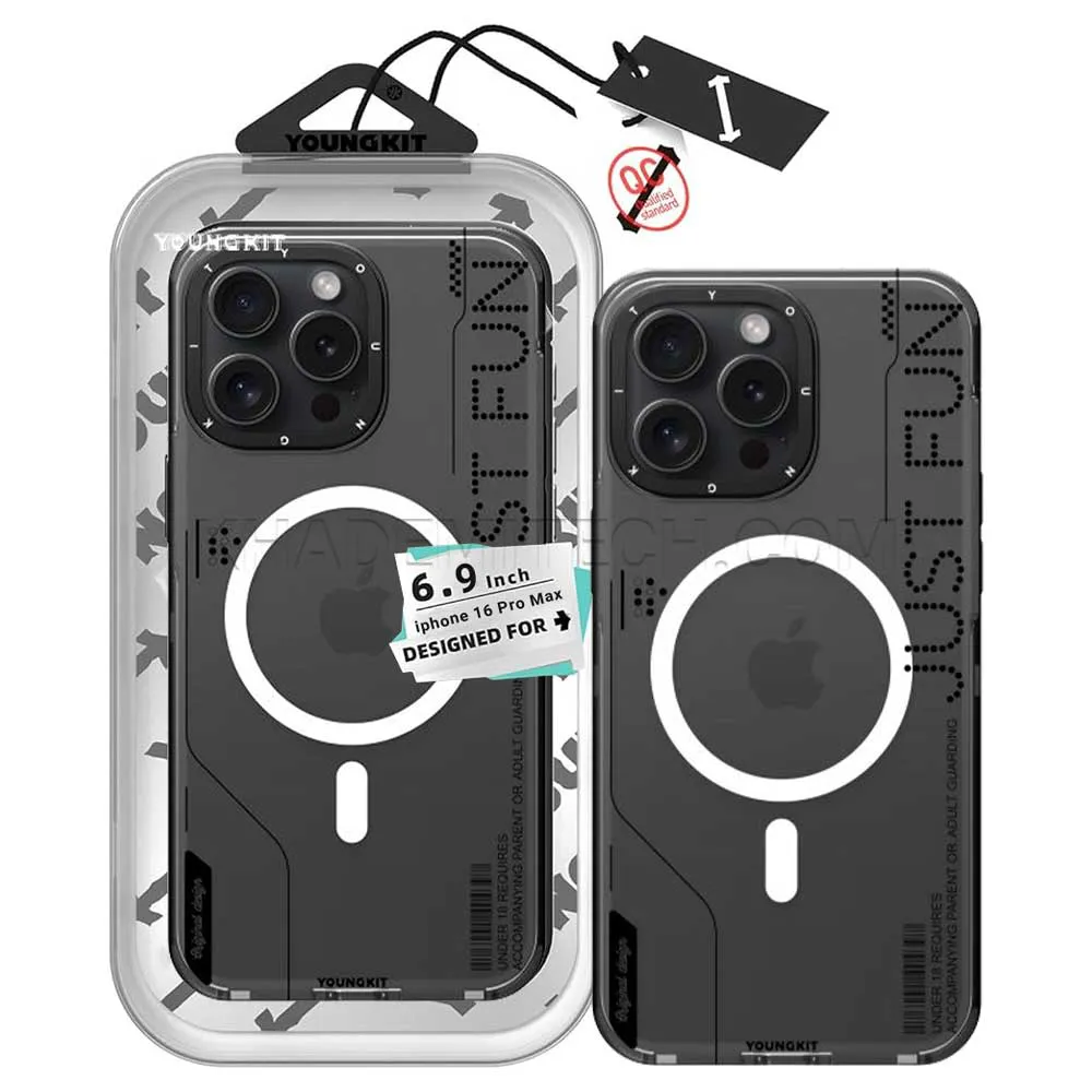 ac0f15ca12edb47020fceee78dd7b1777d6c29e71d15d08962ed5004aa444a02.webp قاب اپل یانگ کیت مدل YOUNGKIT IPHONE 16 ProMax شفاف مشکی