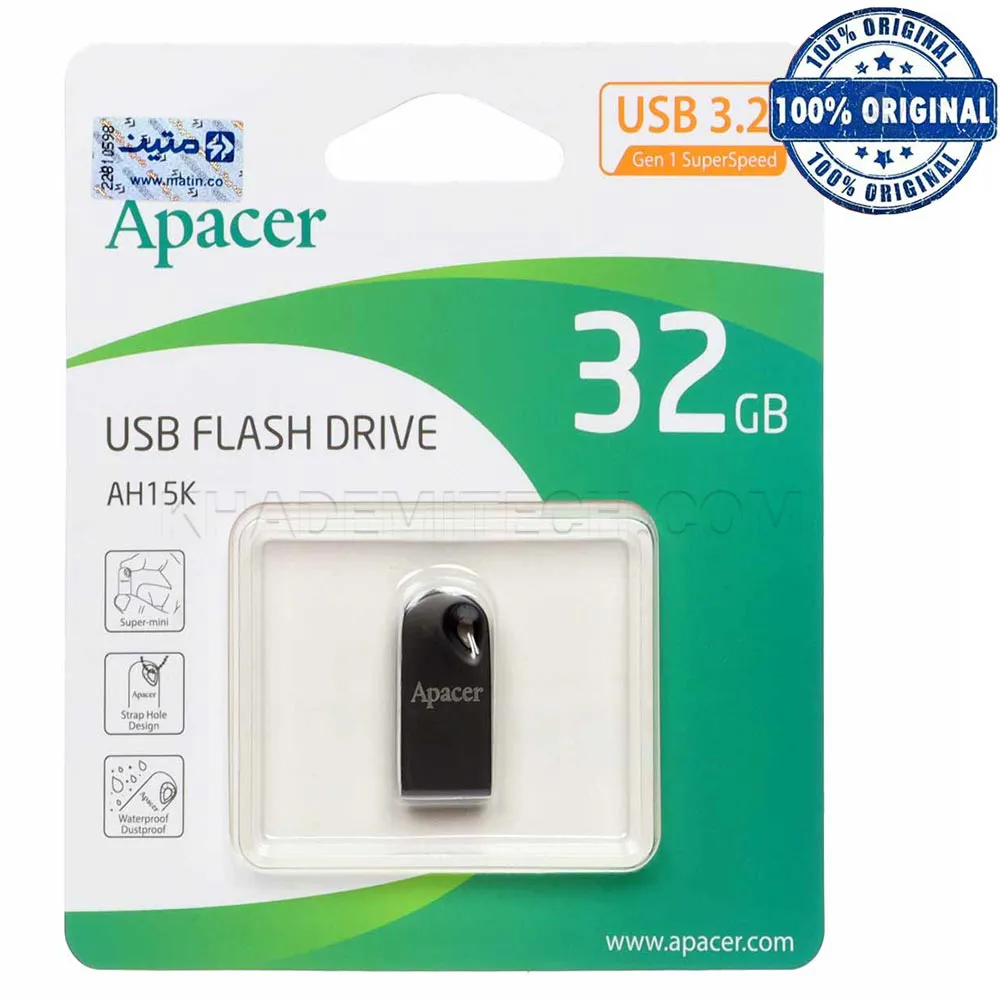 ad579651a19a060d5e9cb5665a1fb4b7b250526dc3b671c935474f43a1b1188d.webp فلش اپیسر مدل Apacer AH15K 32G USB3.2