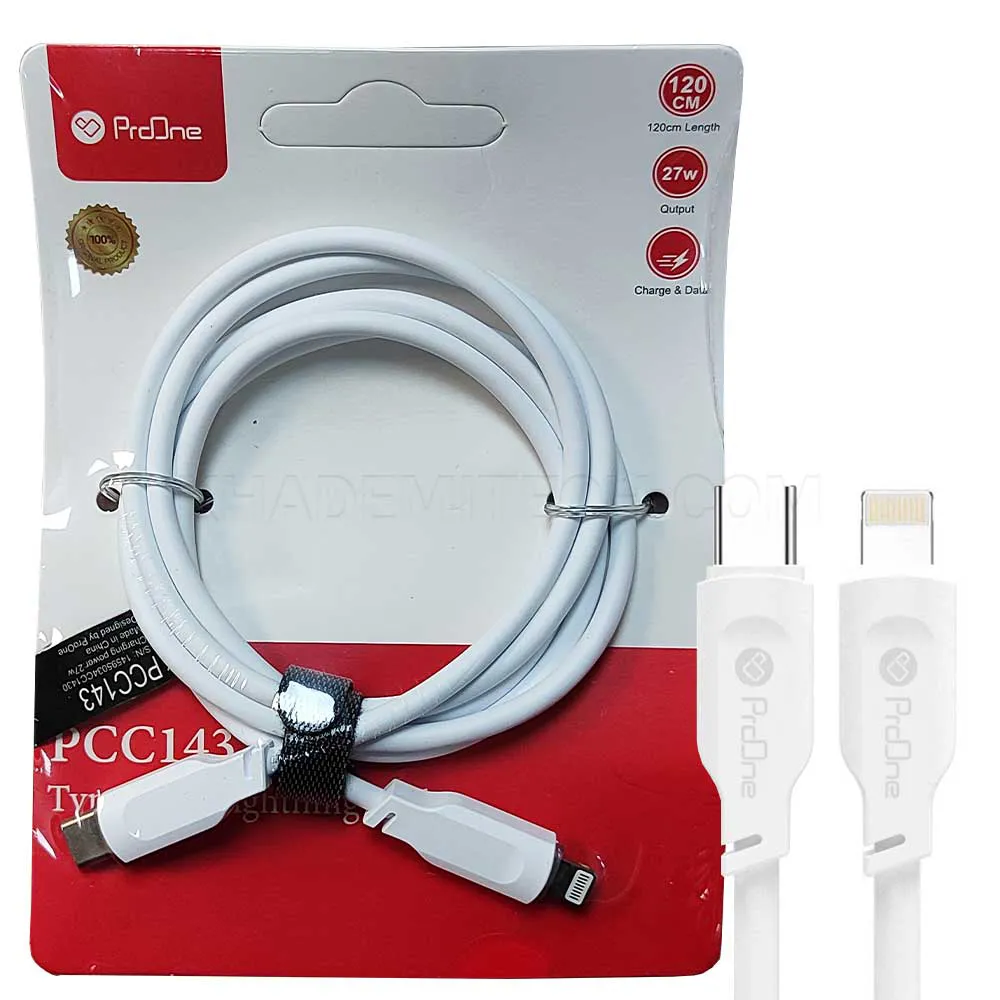 b0e0233507806f9a74dbccae019cab0e2dbca7655146a68de1678c92ec67ea3d.webp کابل لایتنینگ پرووان مدل PROONE PCC143 PD سفید