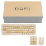 کیبورد و ماوس و نام پد بی سیم مافی مدل MOFII I MAX فانتزی خرگوشی موکا