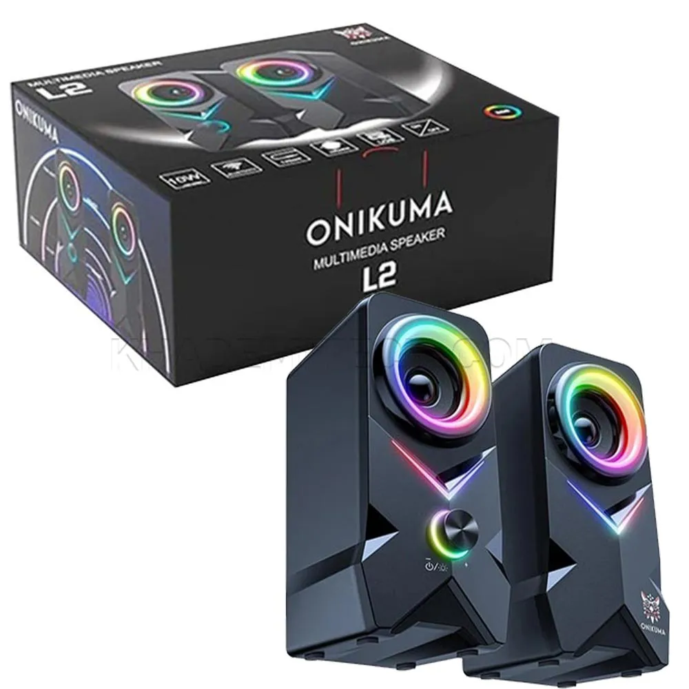 b12e2ec7fd393eadede29782daa537ca09947ed2760b8981936b4cd118f4a027.webp اسپیکر دو تکه لپ تاپ گیمینگ اونیکوما مدل ONIKUMA L2 مشکی