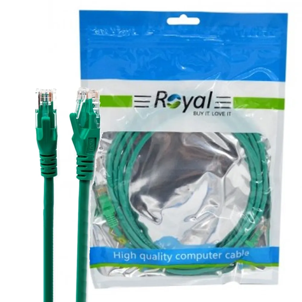 b25b68455c34e4b86776bc84ce68685c011abffec4551bd2ca1739cc43d47973.webp کابل پچکورد CAT6 رویال ROYAL 3M گرید A