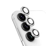 محافظ لنز شابلون دار مدل Samsung A25 نقره ای