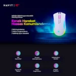 ماوس سیم دار گیمینگ هویت مدل HAVIT MS1034 سفید