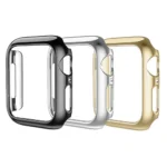 محافظ AppleWatch مشکی 44MM طلایی گلس دار