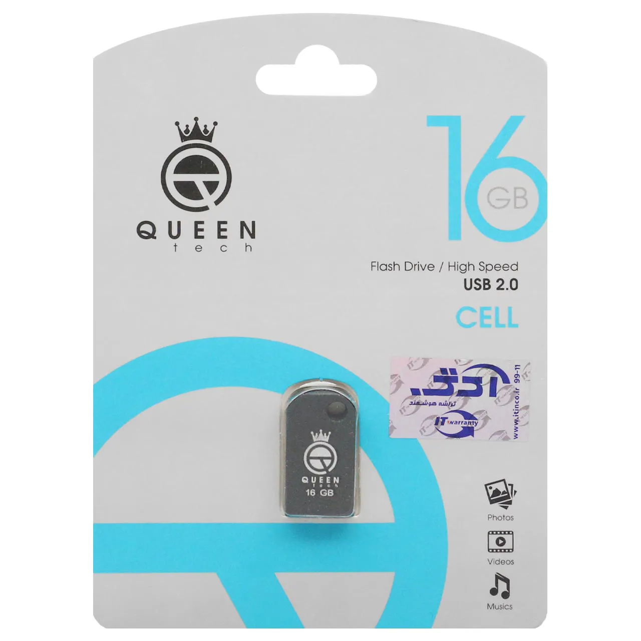 bf3112b52ecc816ceaa8b952484f1377d299ef492763b173f67df3bf506a6c2f.webp فلش QUEENTECH CELL 16G گارانتی مادام العمر