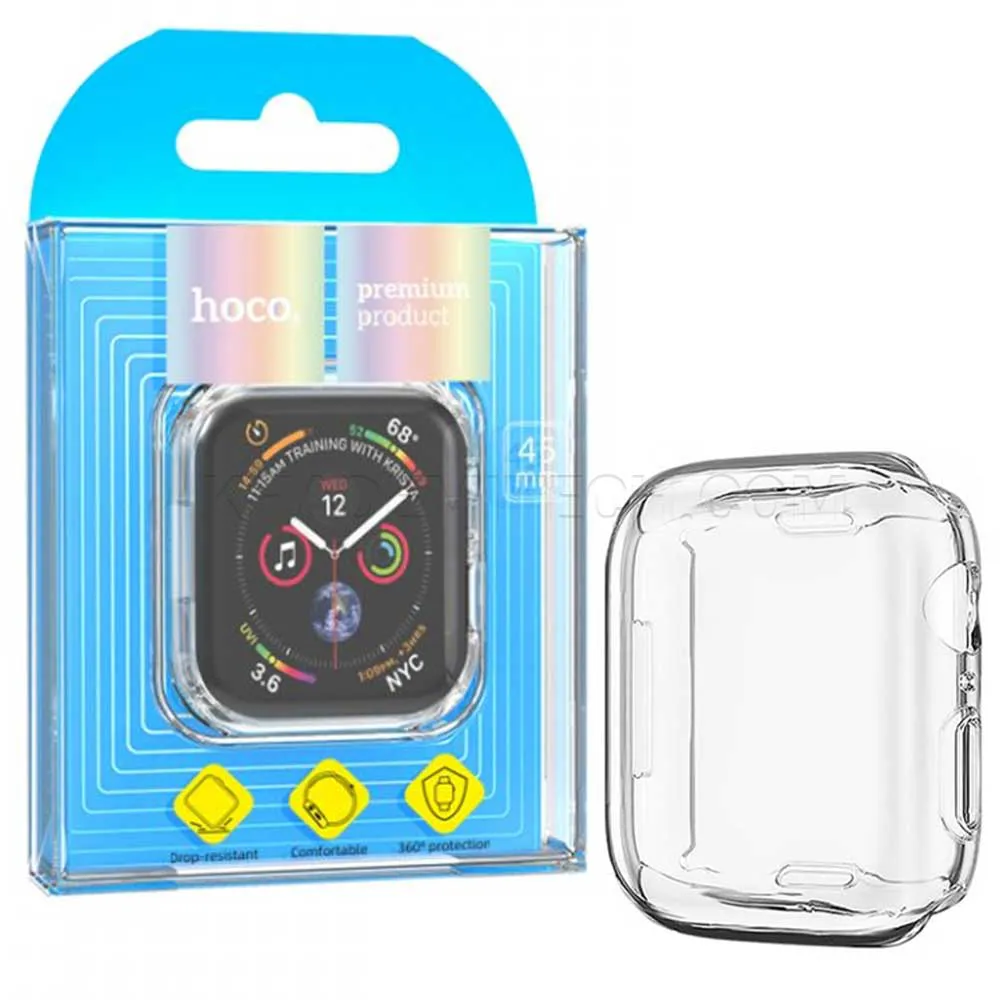 c12e55ec241df1460338e7894c88a2d30183ffd90a4e37dd0530dd7a4c0773ca.webp محافظ اپل واچ مدل HOCO WS1 45M شفاف