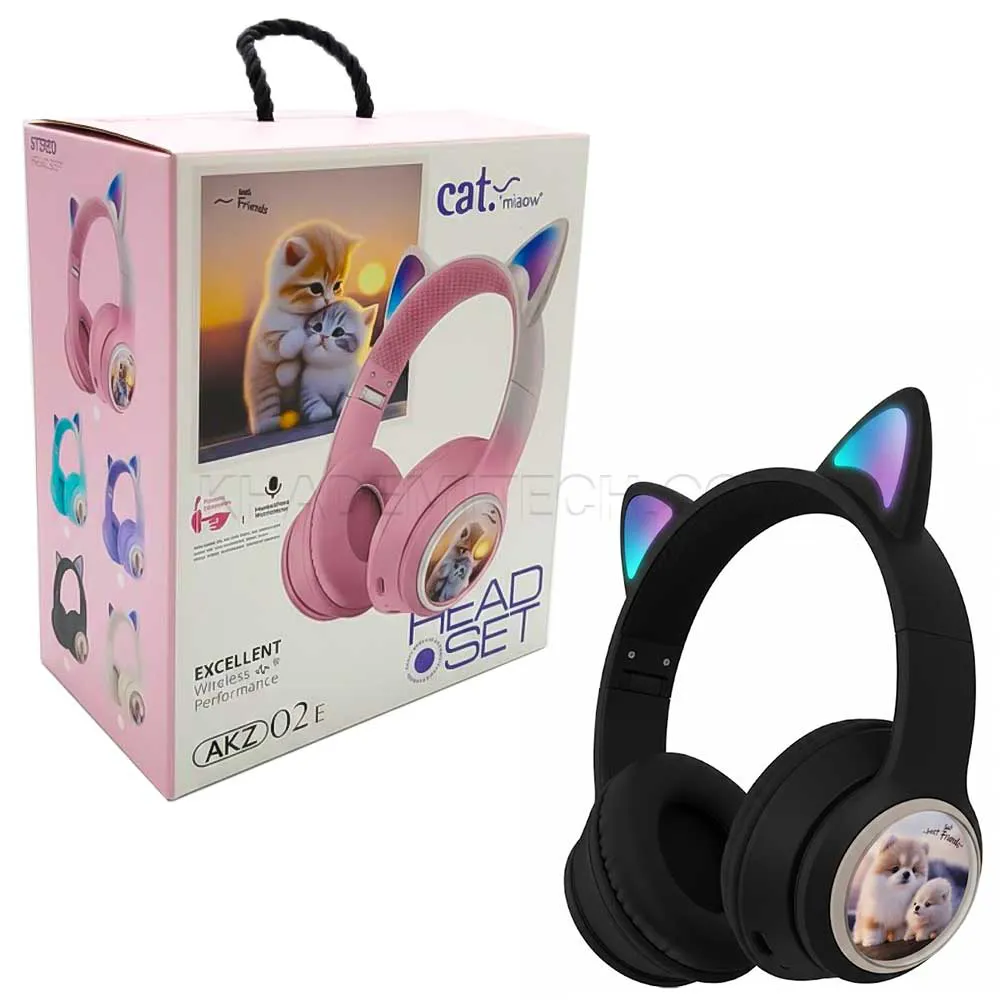 c16524b5f18b04b401f8e69575dba0716a70c6232eaee44c2154afb146cf4f64.webp هدست بی سیم عروسکی طرح سگ مدل AKZ 02E DOG مشکی