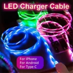 کابل تایپ سی موکسوم مدل MOXOM KH-68 LED TYPE-C صورتی