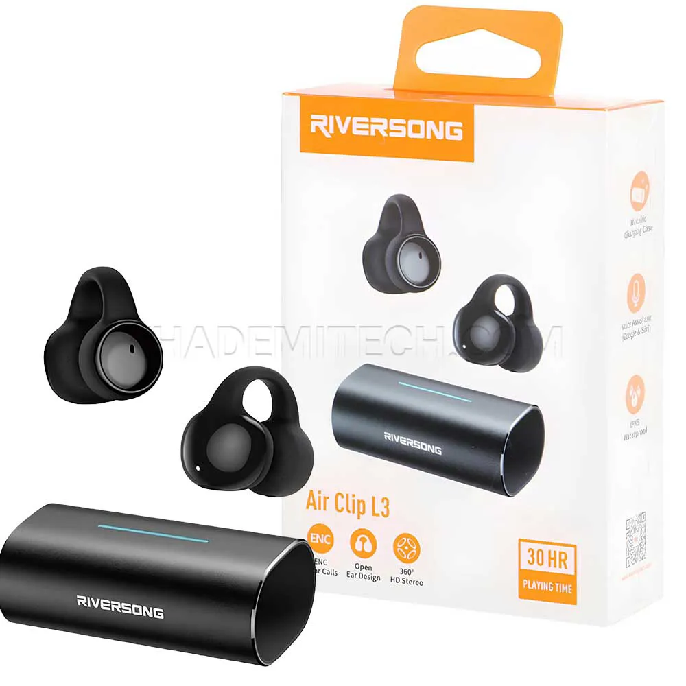 c2bfac089a76e04922a764bd4f8738d8d5d1e4d1fae7e4b22cc85357f33cd0af.webp ایرپاد ریورسانگ مدل RIVERSONG AIR CLIP L3 مشکی