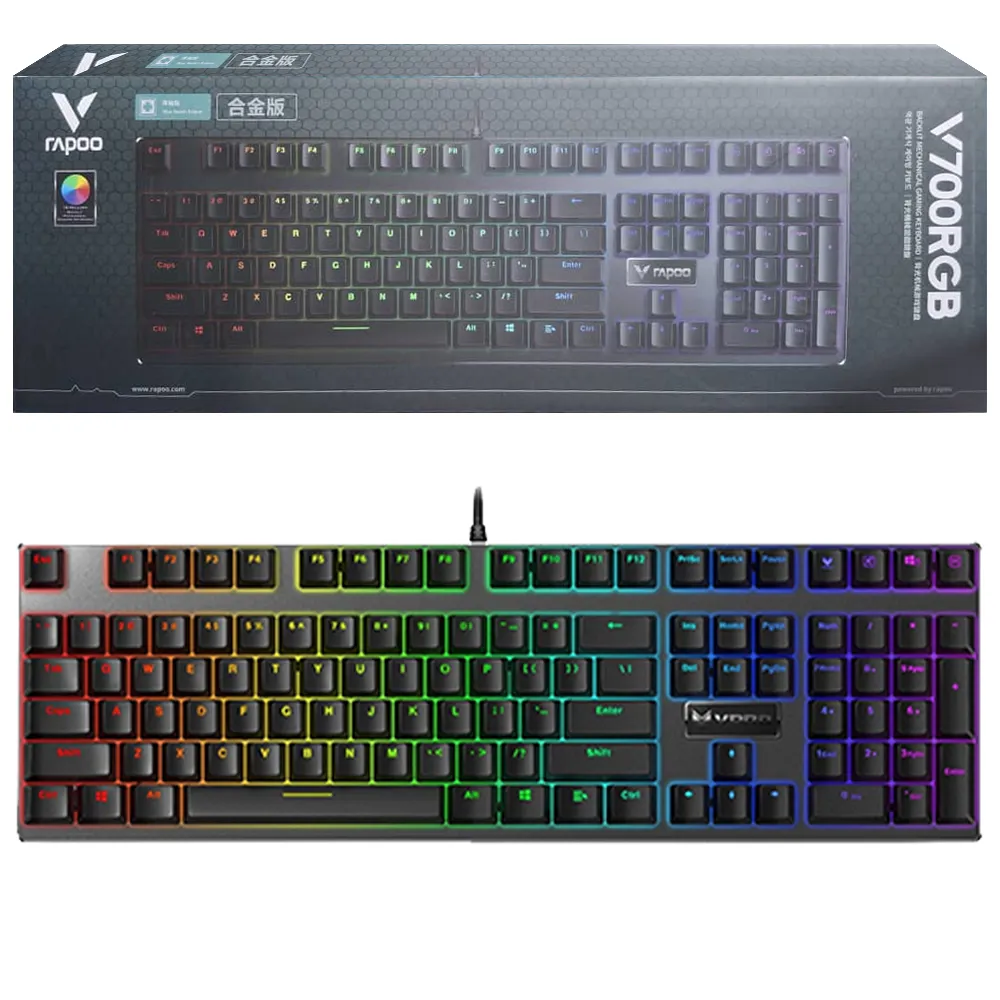 c3f2fdb7a0b7db0fc53e38a1cf40bcc2577ebb861e4ef64a748c448d14197c27.webp کیبورد گیمینگ رپو مدل RAPOO V700 RGB