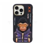 قاب اپل مدل Nimmy Cool Cute Gorilla IPHONE 16PoroMax مشکی