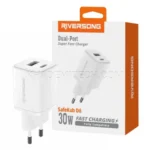 شارژر کلگی ریورسانگ مدل RIVERSONG SafeKub D6 AD28 سفید
