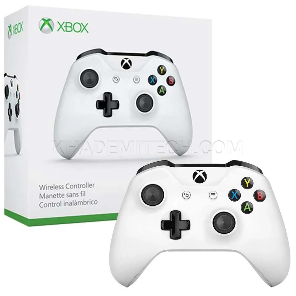 c5d3fe5b6ee1ae5ff3b9581e7e5e2e70545d49917f1e34d8295d2d9cf84487cf.webp دسته بازی ایکس باکس مدل XBOX ONE رنگ سفید پک سفید