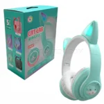 هدست بی سیم فانتزی طرح گربه مدل CAT EAR STN-28T سبز
