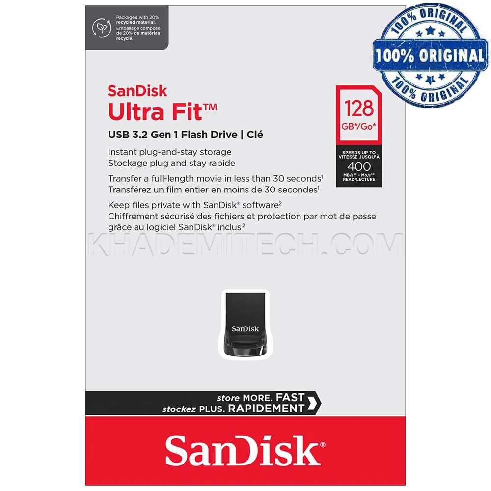 c78e9e573da25c84aba853e7d3ad5ae56bb18f43fbb79044065a2dd44c5149b1.webp فلش سندیسک مدل Sandisk Ultra Fit USB3.2 128G گارانتی MGA
