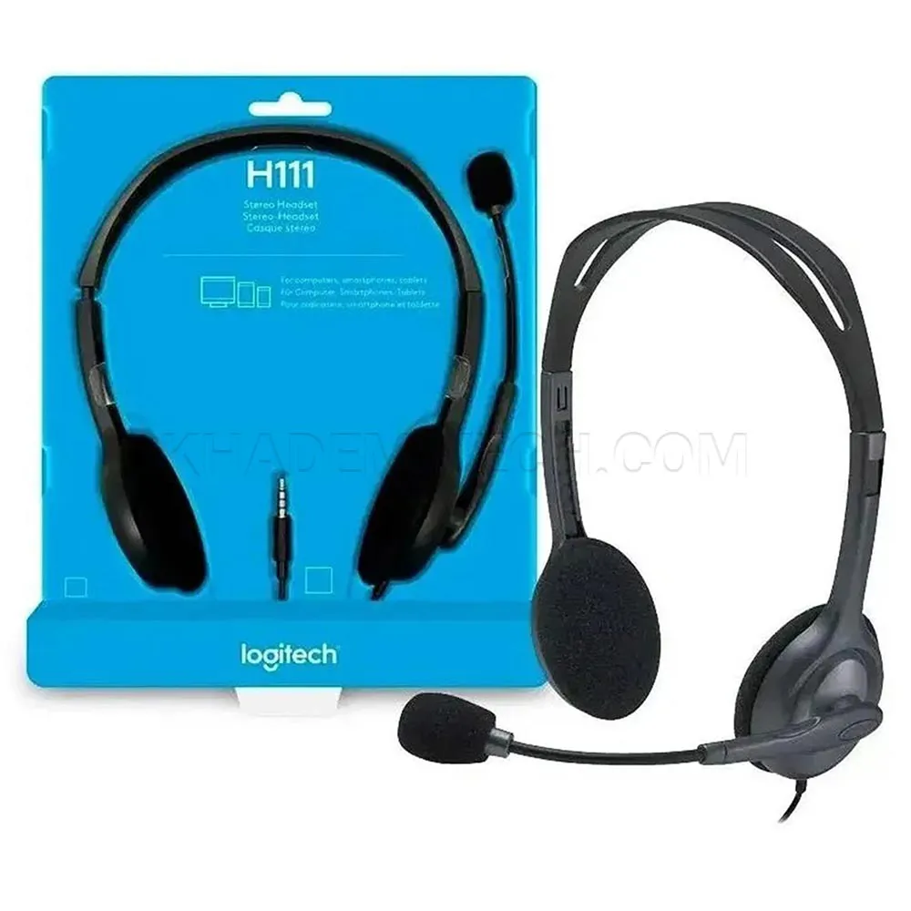 c7e62bd9b6f1b6072d514e92bc76d5dcfe0626fc0d51034b3acb93bd9ca49e3f.webp هدست سیم دار لاجیتک مدل LOGITECH H111