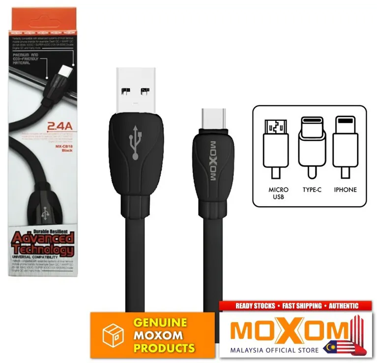 c9514d006264fc095e33e4c730651c42bd10868a00b59b7404bb01ef4ed313d8.webp 0کابل MICRO CB18فلت مشکی MOXOM