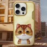 قاب اپل مدل Nimmy Big Eyes Golden british IPHONE 16 ProMax زرد
