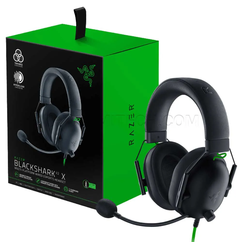 ca29be1781fe27073b693ba0d958c33156bdd32cb37653b02f03f06d5874038a.webp هدست گیمینگ سیم دار مدل RAZER BLACKSHARK V2 X مشکی
