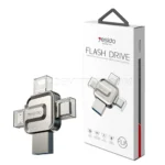 مبدل OTG و فلش مموری 4 سر یسیدو مدل YESIDO FL15 128G