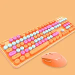 کیبورد و ماوس بی سیم مافی مدل MOFII CANDY XR فانتزی نارنجی