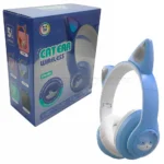 هدست بی سیم فانتزی طرح گربه مدل CAT EAR STN-28T آبی