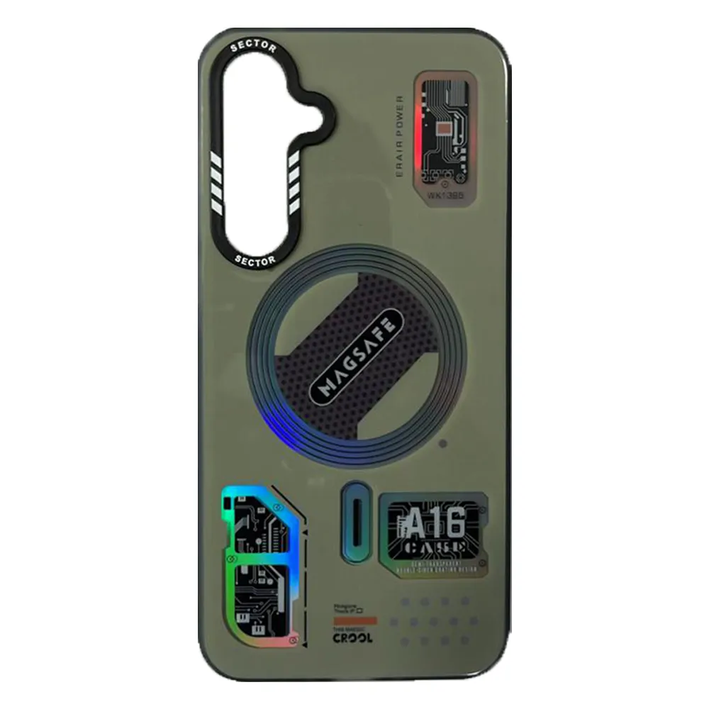 cd3db0966352fa9af3fec22b3a40c3b0aebeed3a05b484339fabd93bb99087f6.webp قاب SAMSUNG A35 طرح 7 زیتونی Defens SECTOR